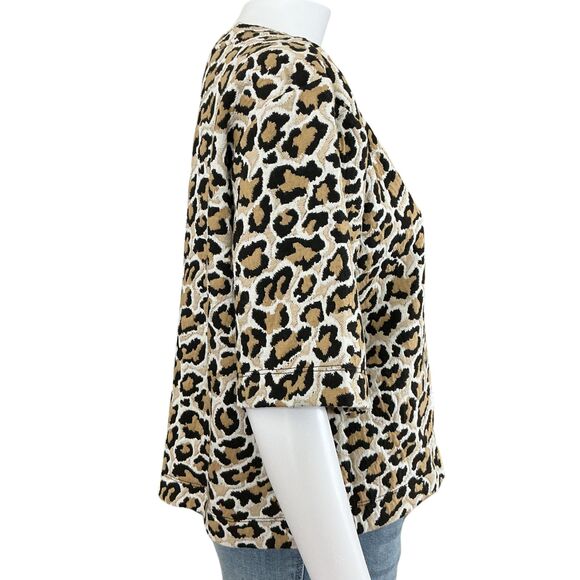 Maeve The Ettie High Rise Crop Wide Leg Pant sz 31 & Matching Knit Boxy Tee sz L - Picture 5 of 16